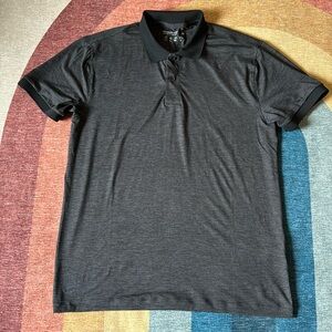 A&F Soft Air Knit Polo, size S, black heathered color